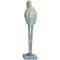 19" Light Blue Ombre Textured Flamingo Sculpture